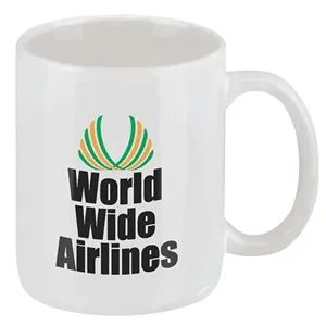 Classic Ironstone Mug - 11 oz. (white) | https://www.bestnamebadges.com