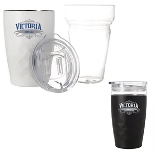 Howard Glass Vacuum Tumbler - 14 oz. | https://www.bestnamebadges.com