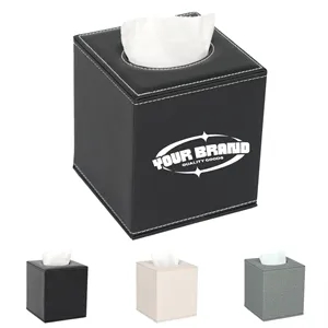 PU Leather Household Office Square Tissue Paper Holder Box