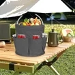 Foldable Outdoor Multi-Pocket Storage Basket with Handles | https://www.bestnamebadges.com