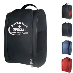Golf Zippered Breathable Shoe Bag With Buckle Handle