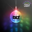 Acrylic Mini Disco Ball Necklace, Light Projecting | https://www.bestnamebadges.com