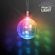 Acrylic Mini Disco Ball Necklace, Light Projecting | https://www.bestnamebadges.com