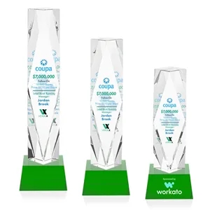 Toscana VividPrint™ Award on Base - Green | https://www.bestnamebadges.com