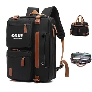 Convertible 17 Inch Laptop Briefcase Backpack for Men