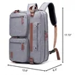 Convertible 17 Inch Laptop Briefcase Backpack for Men | https://www.bestnamebadges.com
