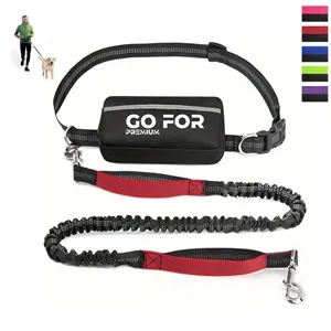 Hands Free Dog Leash with Zipper Pouch