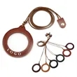 Portable Magnifying Glass Necklace With Leather Strap | https://www.bestnamebadges.com