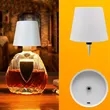 Embedded LED Wine Bottle Table Lamp | https://www.bestnamebadges.com