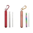 Reusable Collapsible Stainless Steel Straws with Case | https://www.bestnamebadges.com