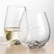 Boston Stemless Wine - Deep Etch | https://www.bestnamebadges.com