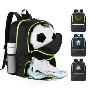 Water Proof Soccer Backpack With Ball And Shoes Compartment