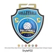 UV Printed Volleyball Medals | https://www.bestnamebadges.com