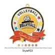 UV Printed Volleyball Medals | https://www.bestnamebadges.com