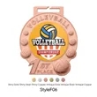 UV Printed Volleyball Medals | https://www.bestnamebadges.com