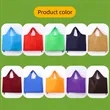 Full Color Foldable Reusable Shopping Tote Bag With Strap | https://www.bestnamebadges.com