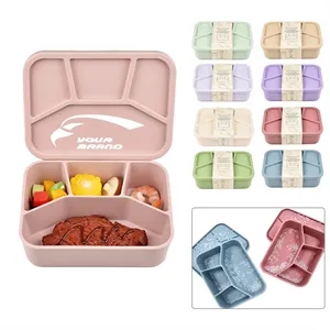 4 Compartment Hard-Shell Food Grade Silicone Bento Lunch Box