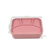 4 Compartment Hard-Shell Food Grade Silicone Bento Lunch Box | https://www.bestnamebadges.com