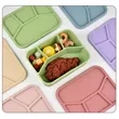 4 Compartment Hard-Shell Food Grade Silicone Bento Lunch Box | https://www.bestnamebadges.com