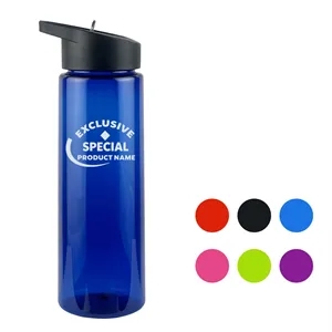 25 oz. Reusable Plastic Sports Bottle with Straw