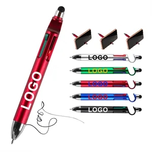 4 in 1 Multicolor Pen with Phone Stand