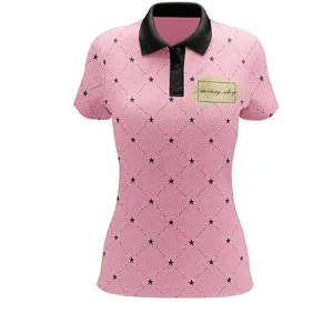 Women's Sublimation Short Sleeve Polo Shirt Pique 170GSM