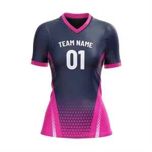 Women's Volleyball Cap Sleeve Sublimate Jersey Birdseye Mesh