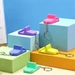 Mini Colorful PVC Durable Phone Stand Holders with Keychain | https://www.bestnamebadges.com