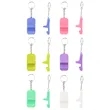 Mini Colorful PVC Durable Phone Stand Holders with Keychain | https://www.bestnamebadges.com