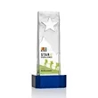 Stapleton Star VividPrint™ Award on Base - Green | https://www.bestnamebadges.com