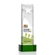 Stapleton Star VividPrint™ Award on Base - Green | https://www.bestnamebadges.com