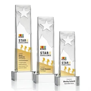 Stapleton Star VividPrint™ Award on Base - Clear | https://www.bestnamebadges.com