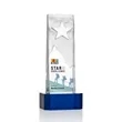 Stapleton Star VividPrint™ Award on Base - Blue | https://www.bestnamebadges.com