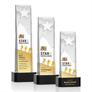 Stapleton Star VividPrint™ Award on Base - Black | https://www.bestnamebadges.com