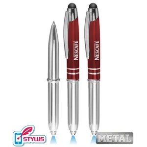 Union Printed, Promotional "Dazzling" Metal LED Stylus Pen