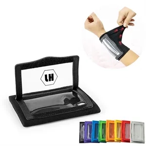Clear Window Arm Badge Holder Wallet with Pocket | https://www.bestnamebadges.com