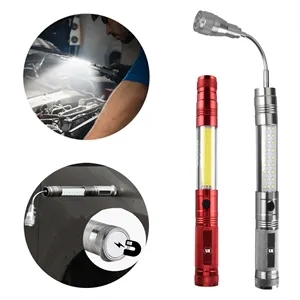 Telescoping Magnet Pickup Tool Extendable LED Flashlight | https://www.bestnamebadges.com
