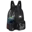 Gym Swim Bag Mesh Drawstring Backpack | https://www.bestnamebadges.com