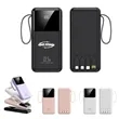 Slim Large Capacity Portable Power Bank with Built-in Cables | https://www.bestnamebadges.com