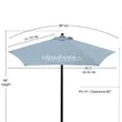 7' Steel Market Umbrella Kit (1 Imprint) | https://www.bestnamebadges.com