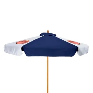 7' Wood Market Umbrella Kit with Valance (3 Imprints)