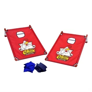 Portable Cornhole, 4 Navy & Royal Bean Bags