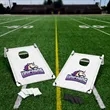 Portable Cornhole, 4 Black & White Bean Bags | https://www.bestnamebadges.com