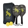 Pickleball Set Plus, Single-Sided Paddles | https://www.bestnamebadges.com