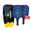 Deluxe Pickleball Plus Set Double-Sided Paddles | https://www.bestnamebadges.com