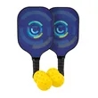 Deluxe Pickleball Plus Set Double-Sided Paddles | https://www.bestnamebadges.com