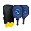 Deluxe Pickleball Set Single-Sided Paddles | https://www.bestnamebadges.com