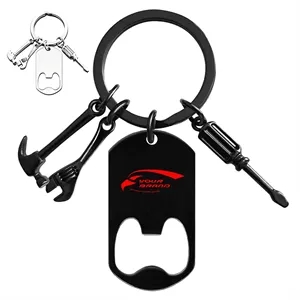 Metal Bottle Beer Opener Keychains Lightweight Ornaments