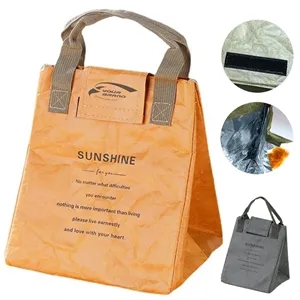 Small Insulated Totes Reusable & Washable Kraft Lunch Bags