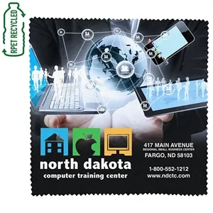 10" x 10"Recycled RPET Full Color Import Air Ship Microfiber
